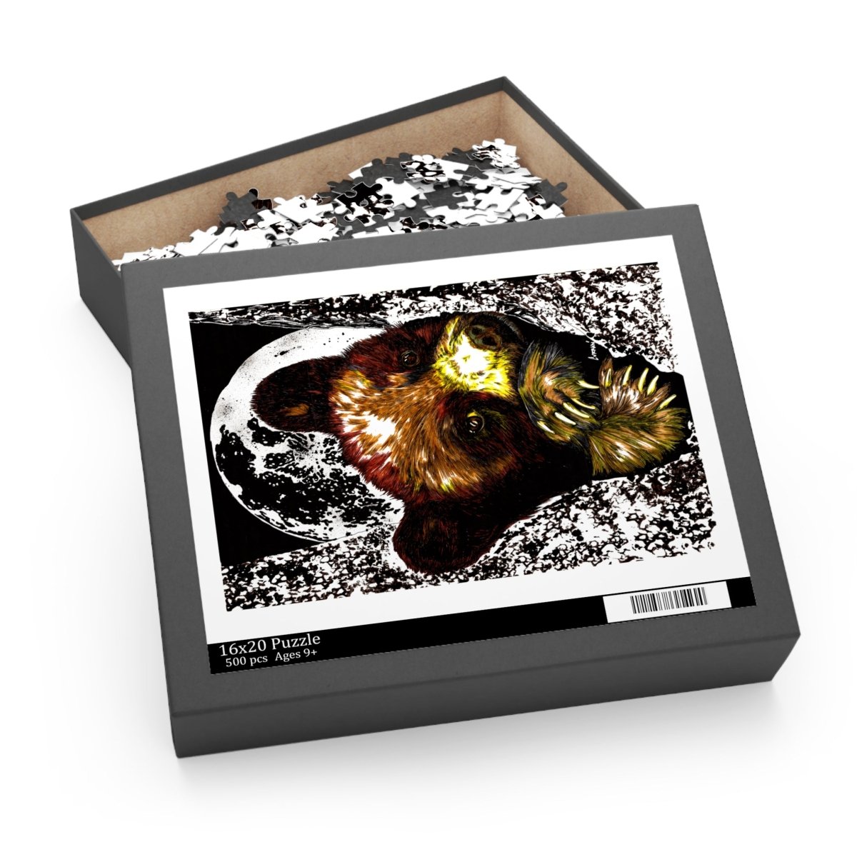 Artistic Bear Puzzle - 120, 252, 500 - Piece Jigsaw for Nature Lovers - Curran Artworks