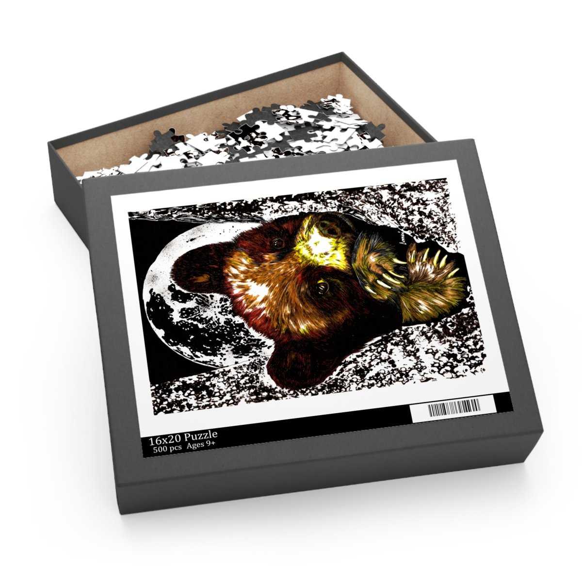 Artistic Brown Bear Cub Puzzle for Nature Lovers