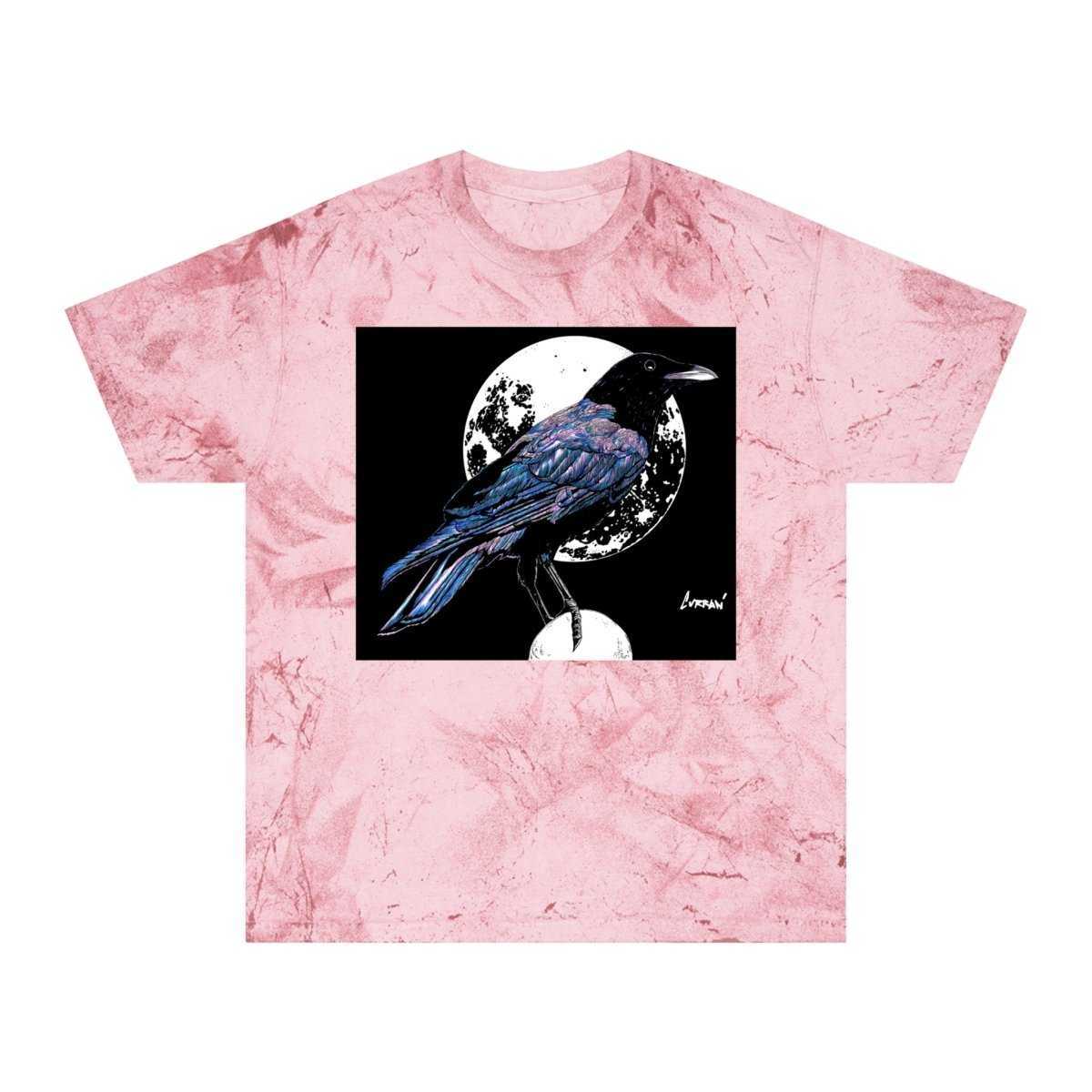 Artistic Crow Design Unisex Color Blast T Shirt