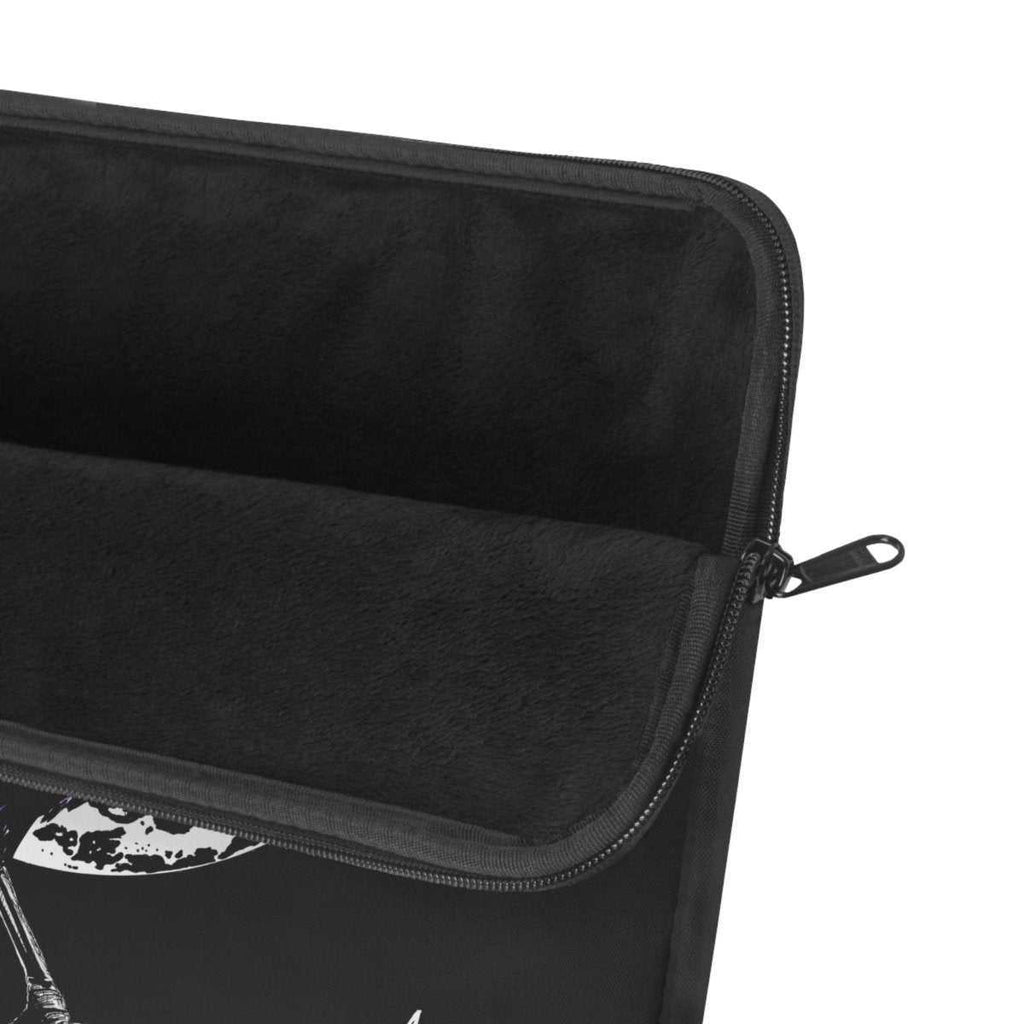 Artistic Crow Laptop Sleeve - Unique Black Design
