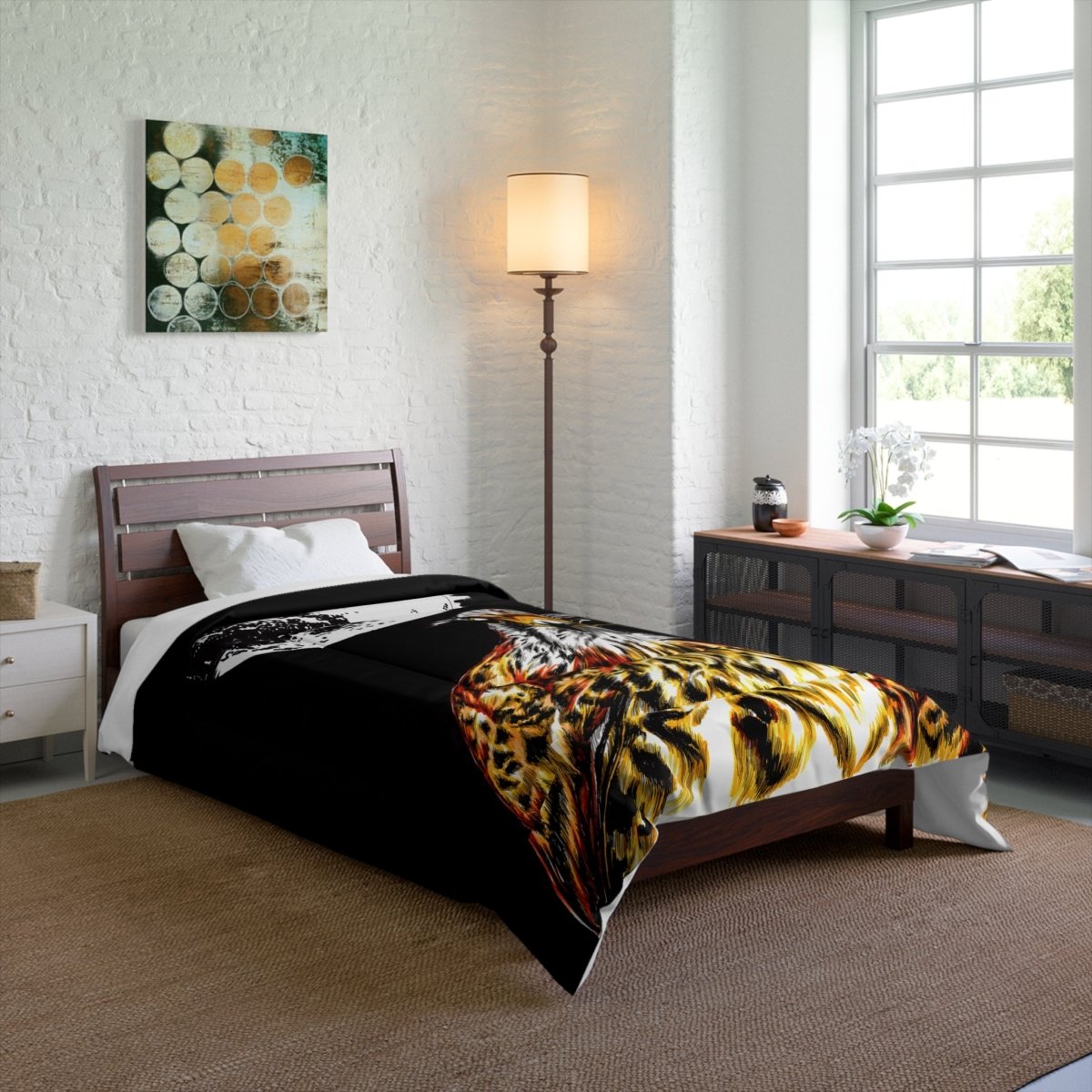Artistic Falcon Comforter - Cozy Wildlife Bedding for Nature Lovers - Curran Artworks