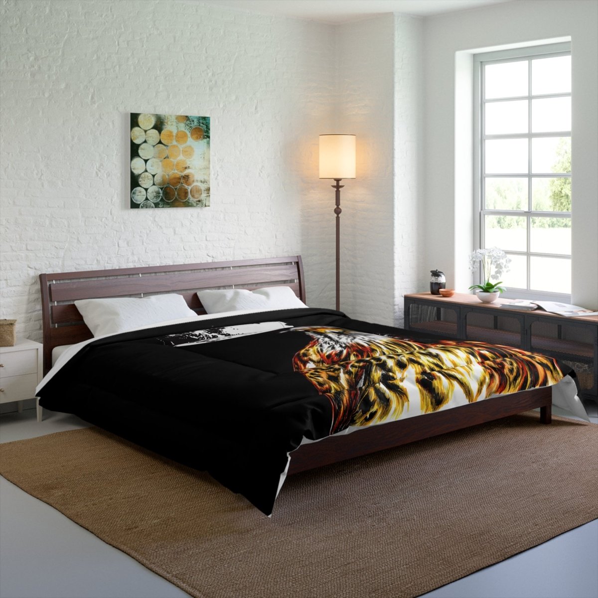 Artistic Falcon Comforter - Cozy Wildlife Bedding for Nature Lovers - Curran Artworks