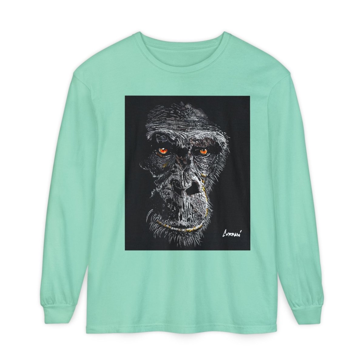 Artistic Gorilla Long Sleeve T-Shirt | Unique Animal Design for Wildlife Lovers - Curran Artworks