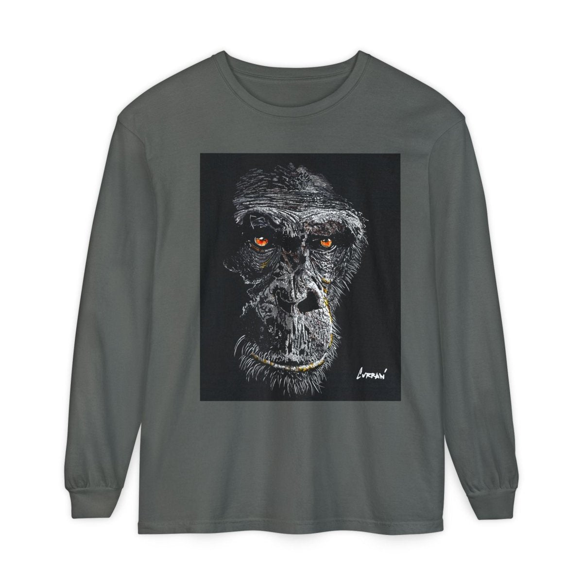 Artistic Gorilla Long Sleeve T-Shirt | Unique Animal Design for Wildlife Lovers - Curran Artworks