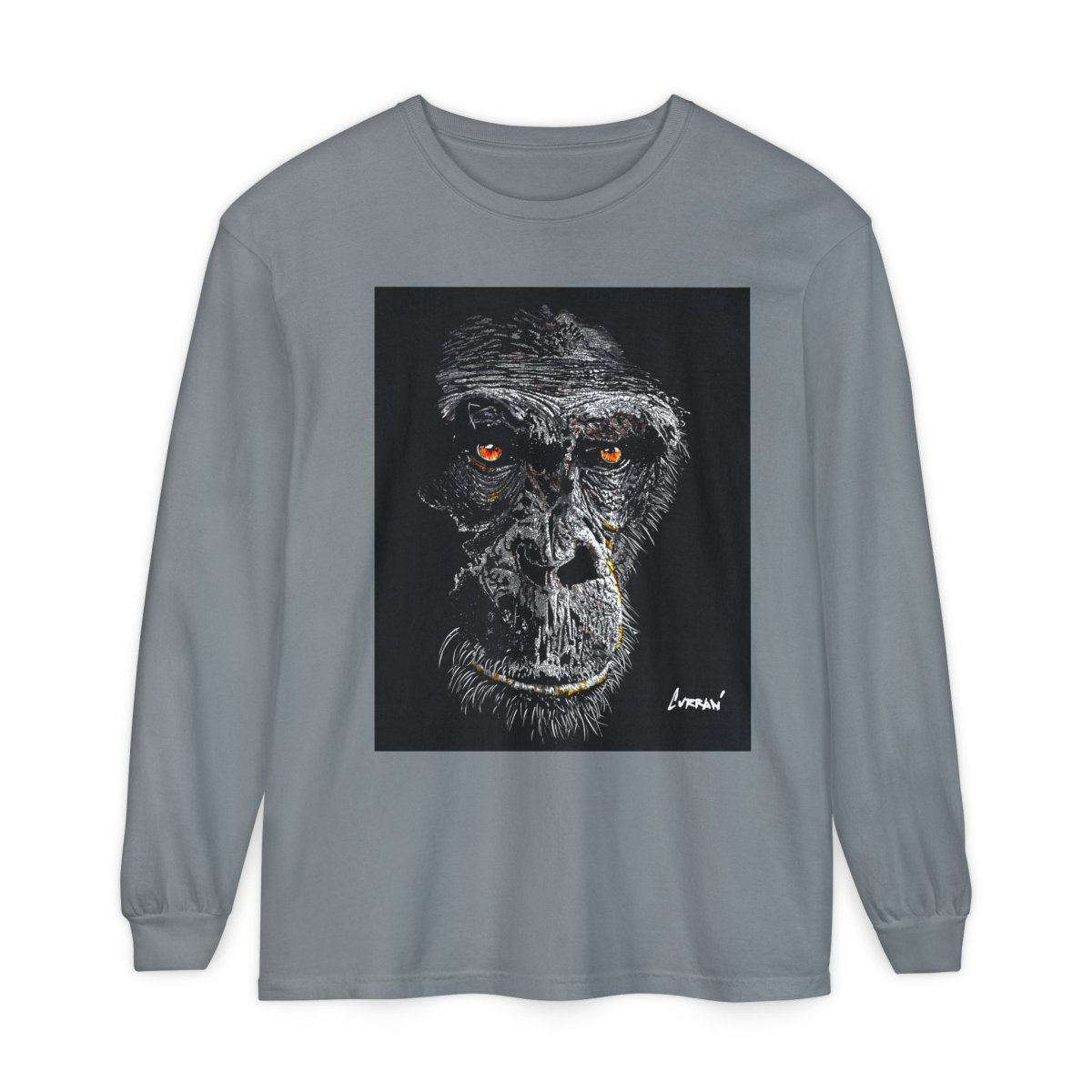 Artistic Gorilla Long Sleeve T-Shirt | Unique Animal Design for Wildlife Lovers - Curran Artworks