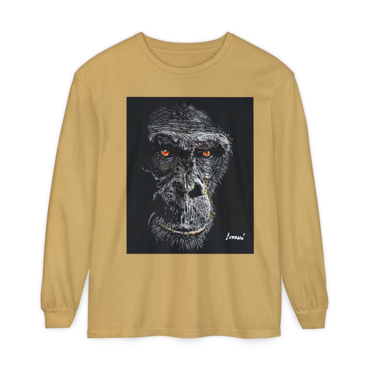 Artistic Gorilla Long Sleeve T-Shirt | Unique Animal Design for Wildlife Lovers - Curran Artworks