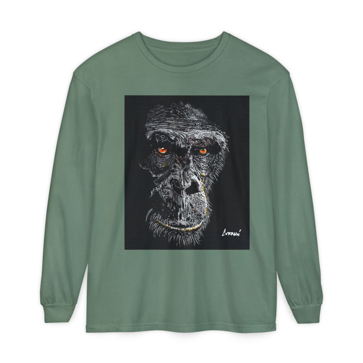 Artistic Gorilla Long Sleeve T-Shirt | Unique Animal Design for Wildlife Lovers - Curran Artworks