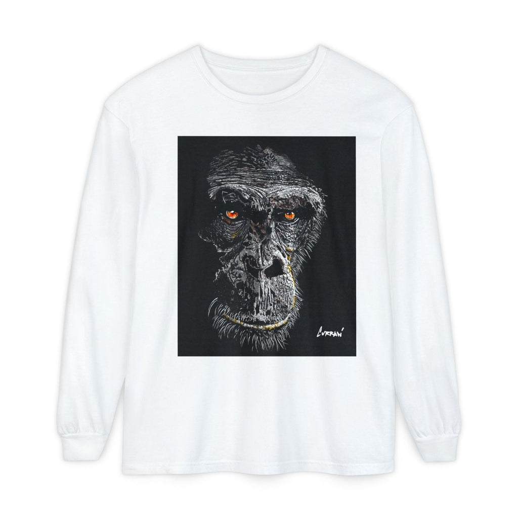 Artistic Gorilla Long Sleeve T-Shirt | Unique Animal Design for Wildlife Lovers - Curran Artworks