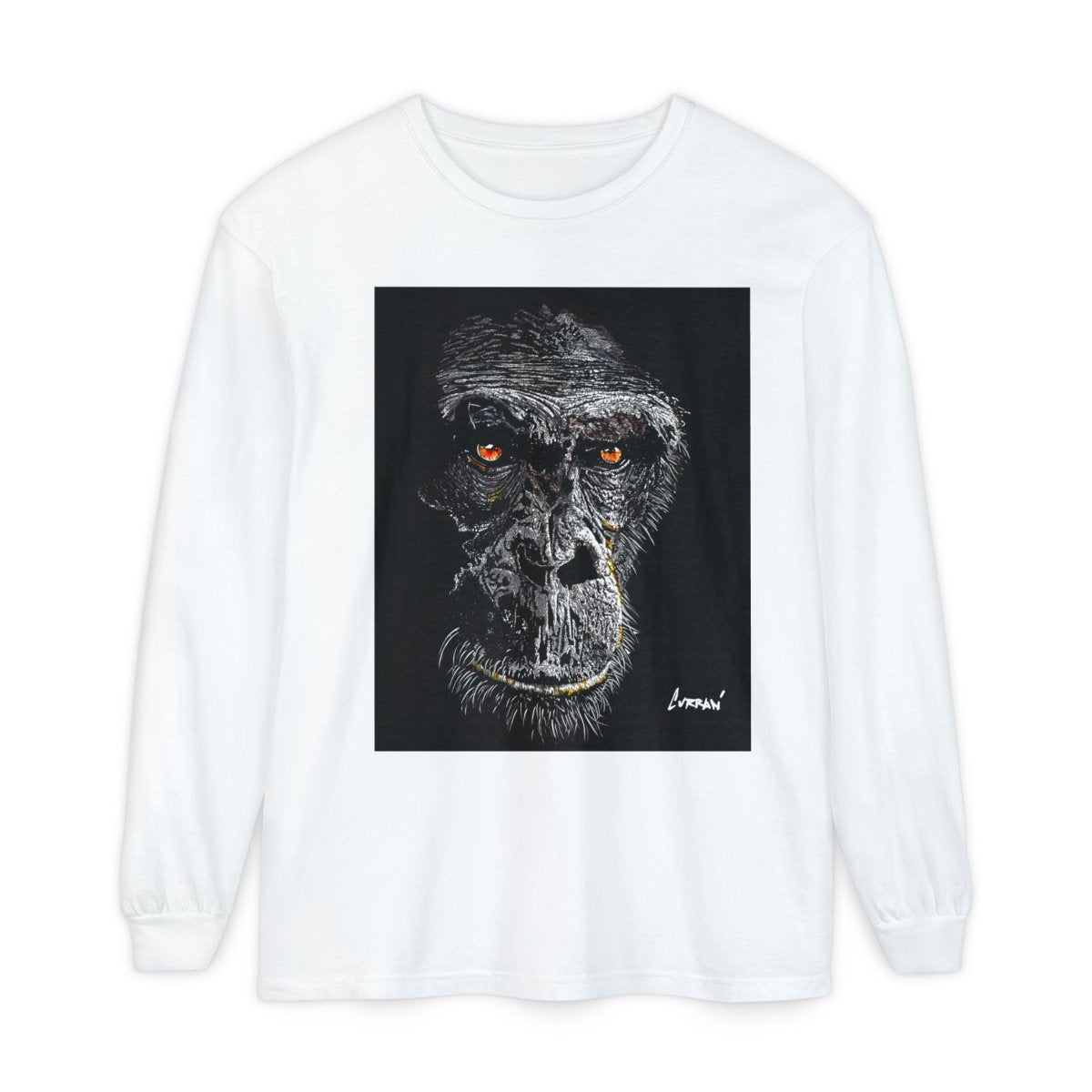 Artistic Gorilla Long Sleeve T-Shirt | Unique Animal Design for Wildlife Lovers - Curran Artworks