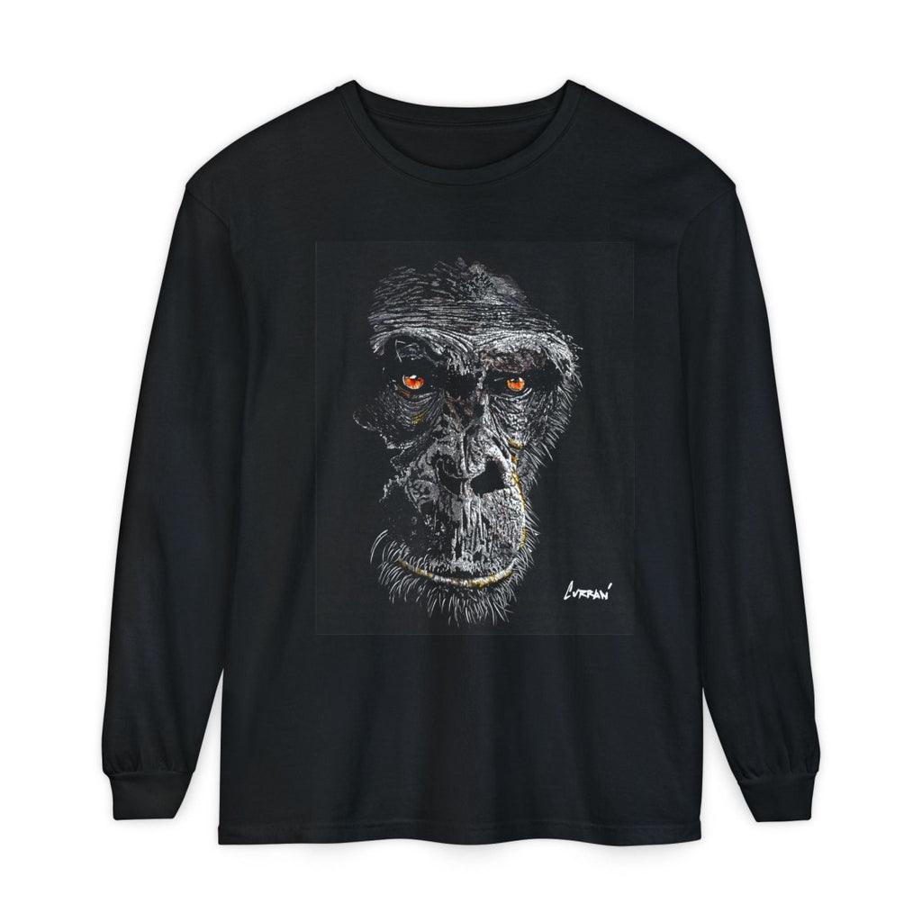 Artistic Gorilla Long Sleeve T-Shirt | Unique Animal Design for Wildlife Lovers - Curran Artworks