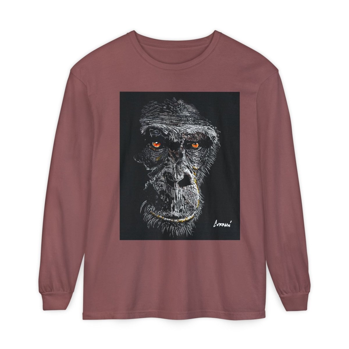 Artistic Gorilla Long Sleeve T-Shirt | Unique Animal Design for Wildlife Lovers - Curran Artworks