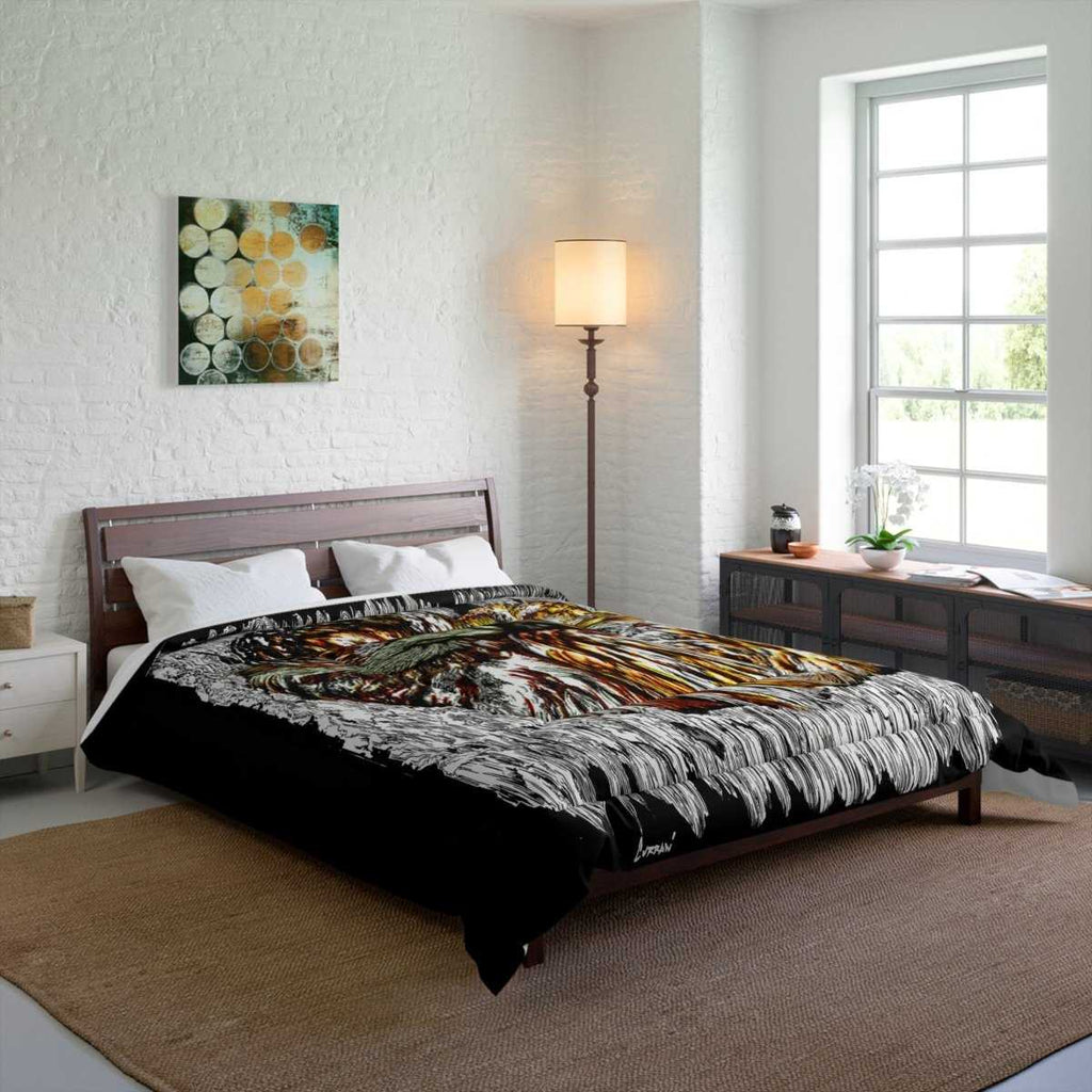Artistic Owl Comforter Cozy Bedding for Nature Lovers