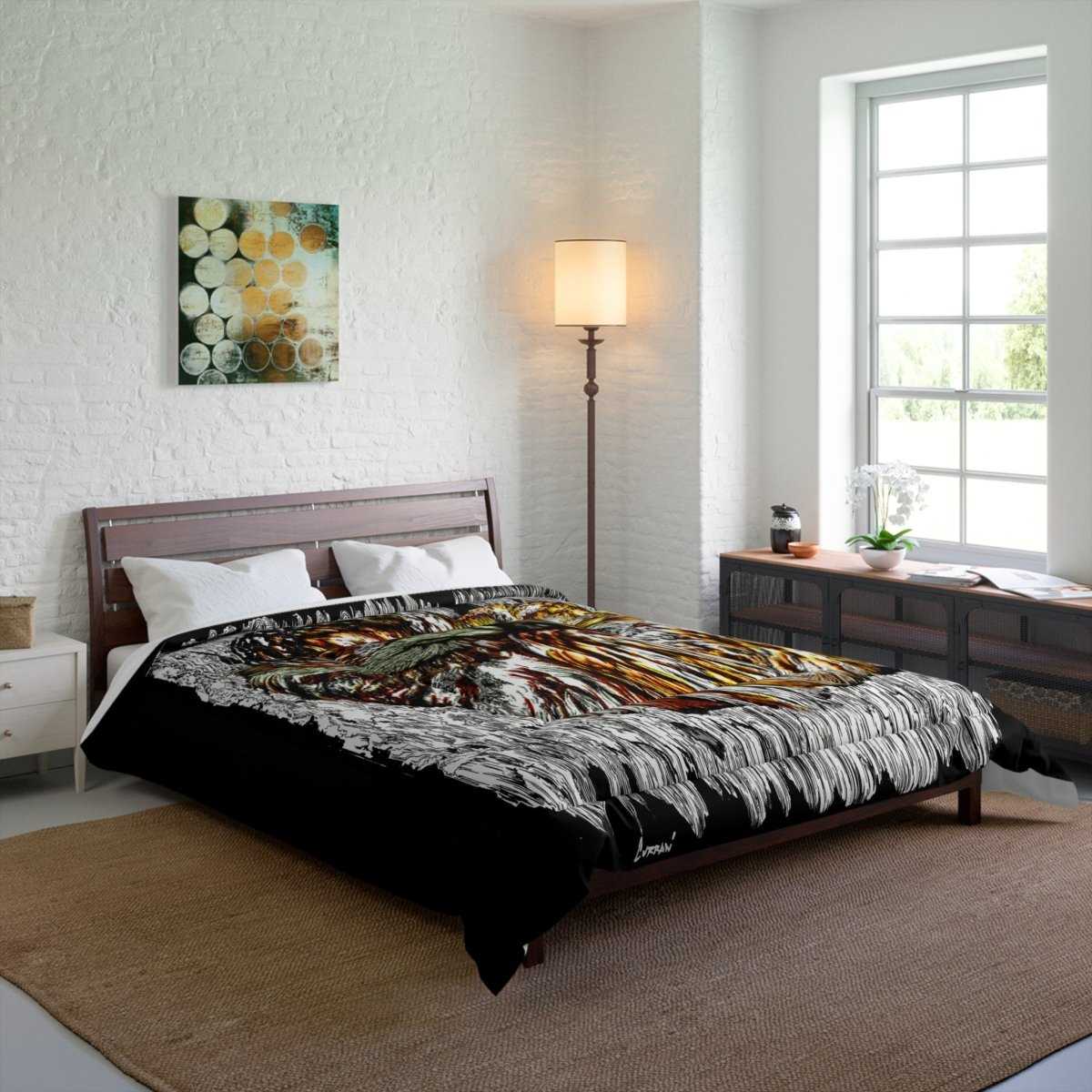 Artistic Owl Comforter Cozy Bedding for Nature Lovers