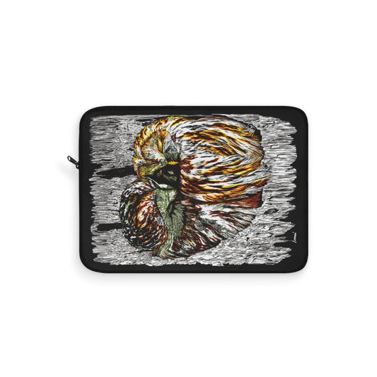 Artistic Owl Laptop Sleeve with Abstract Design - Perfect Gift - Curran Artworks