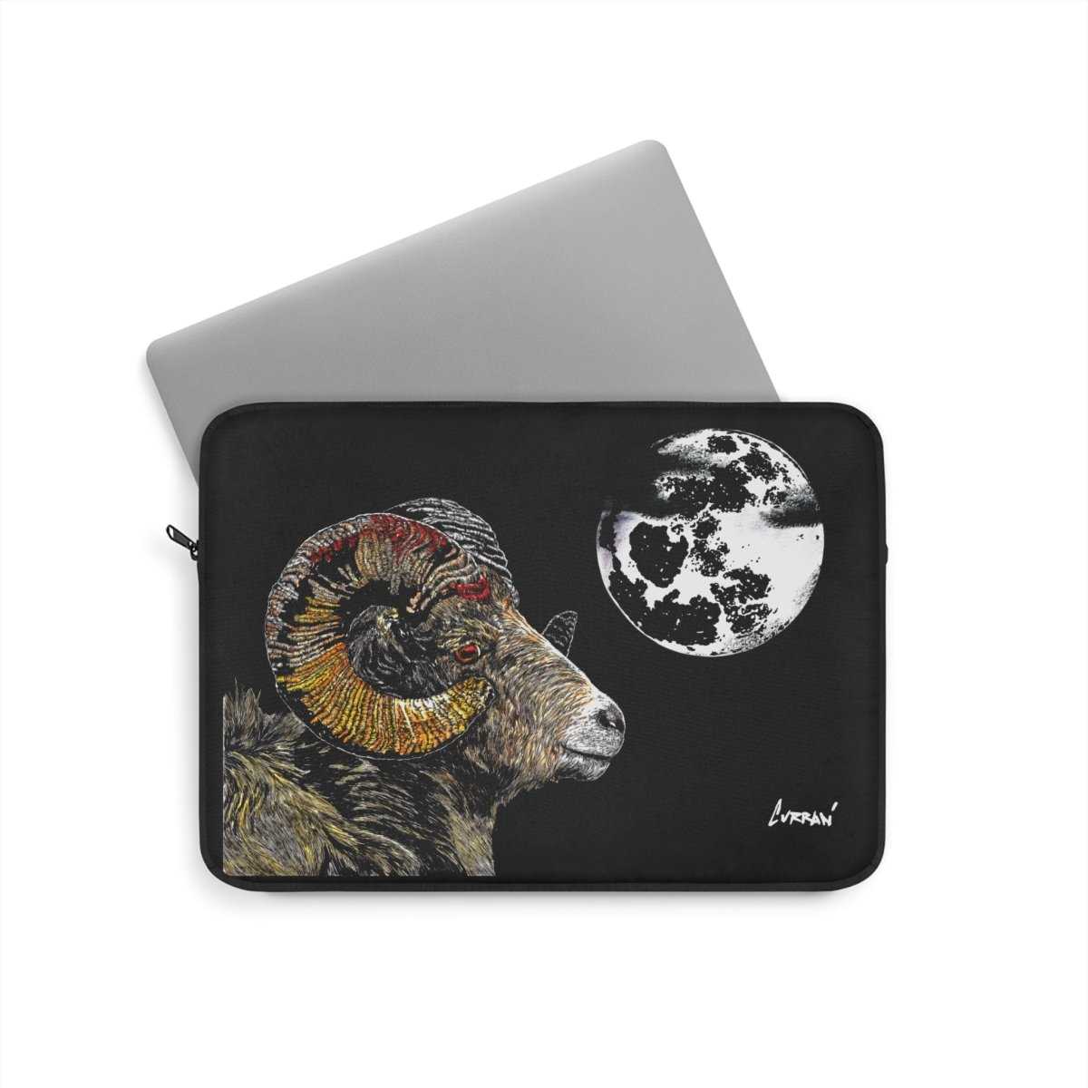 Artistic Ram Laptop Sleeve with Moon Design
