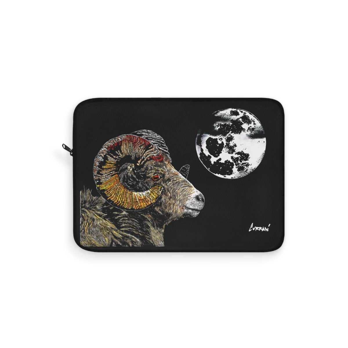 Artistic Ram Laptop Sleeve with Moon Design
