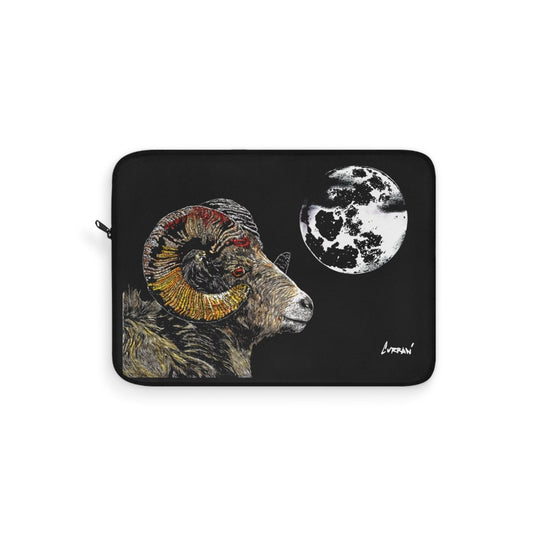 Artistic Ram Laptop Sleeve with Moon Design - Curran Artworks