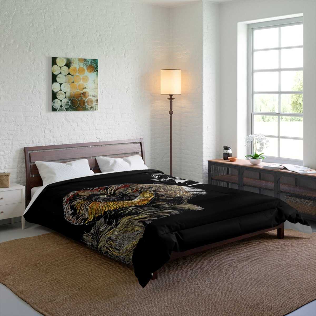Artistic Ram Moon Comforter Home Decor for Wildlife Lovers