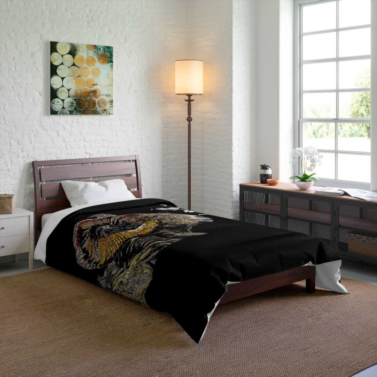 Artistic Ram Moon Comforter Home Decor for Wildlife Lovers