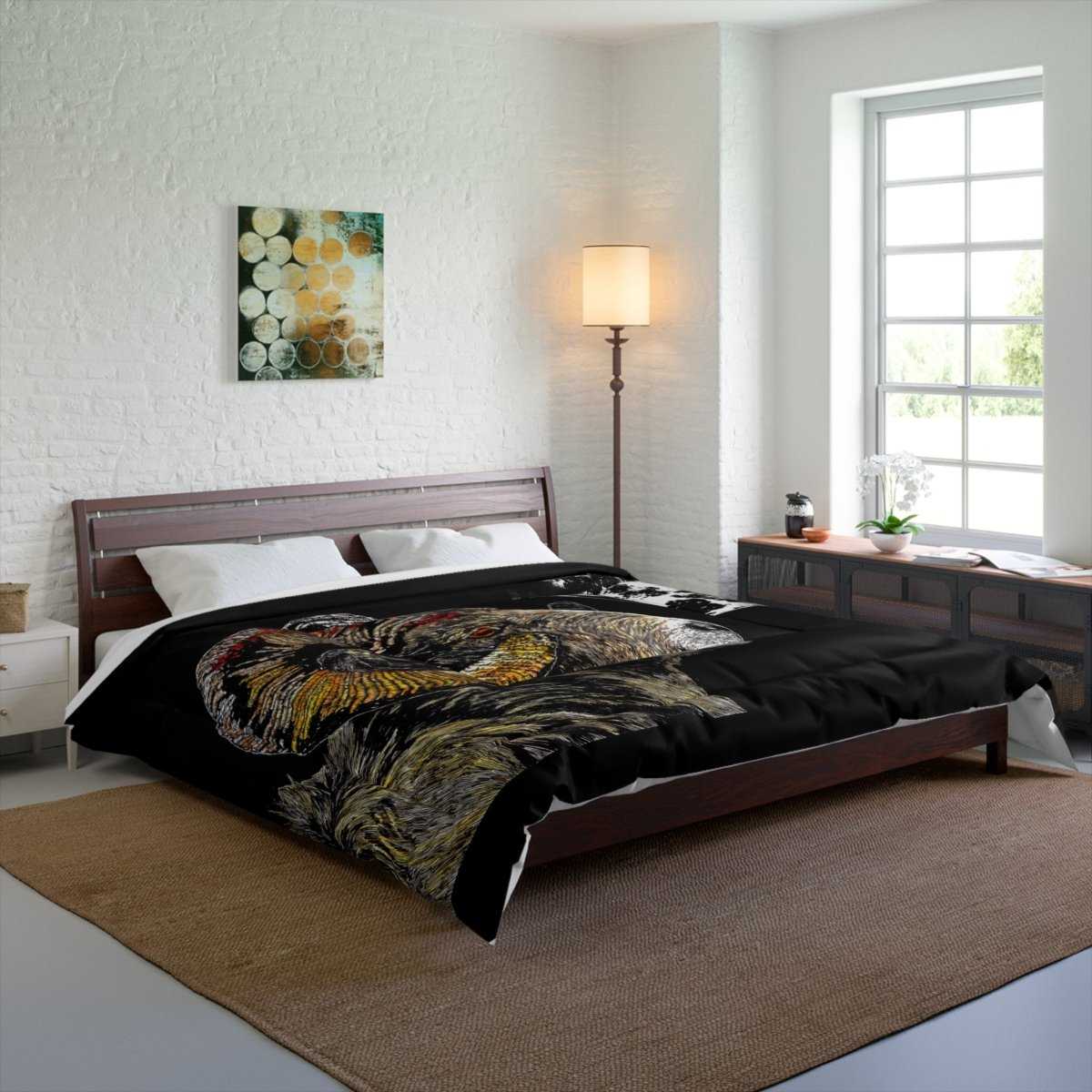 Artistic Ram Moon Comforter Home Decor for Wildlife Lovers