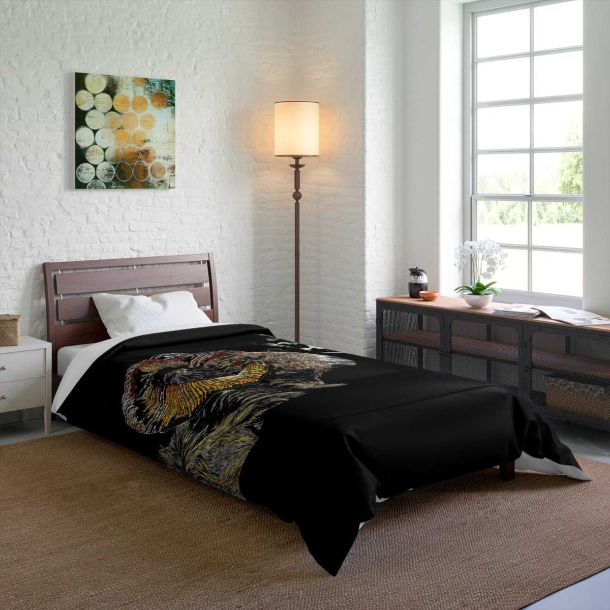 Artistic Ram Moon Comforter Home Decor for Wildlife Lovers
