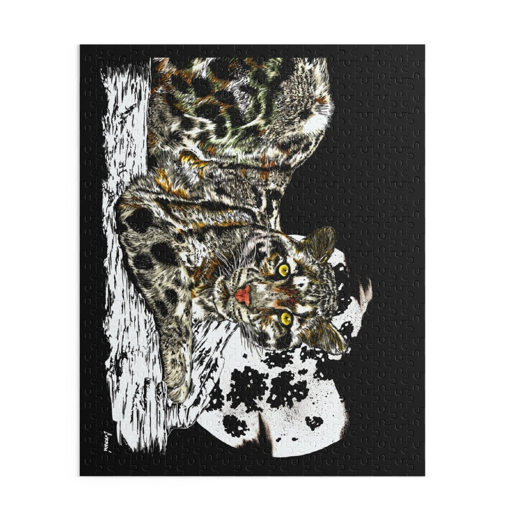 Artistic Snow Leopard Puzzle, Gift for Wildlife Lovers and Puzzle Enthusiasts - Curran Artworks