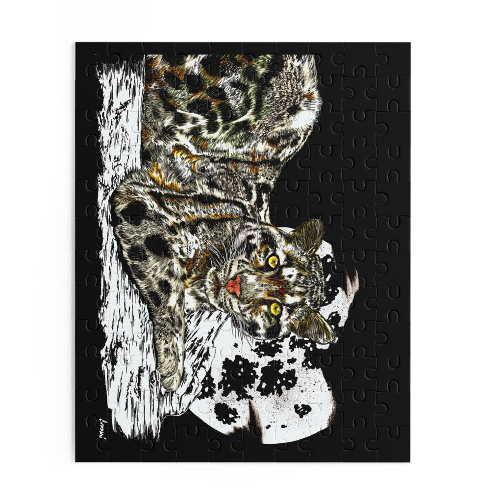 Artistic Snow Leopard Puzzle, Gift for Wildlife Lovers and Puzzle Enthusiasts - Curran Artworks