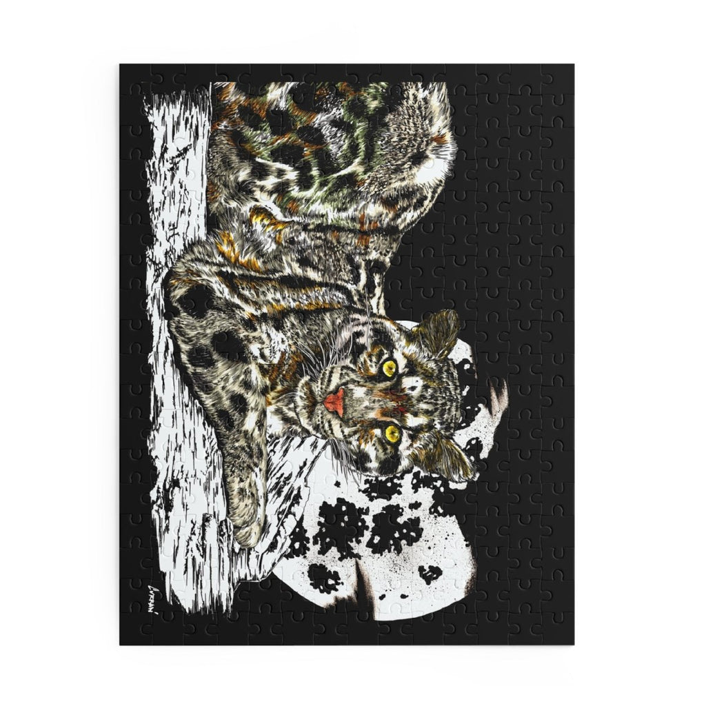 Artistic Snow Leopard Puzzle, Gift for Wildlife Lovers and Puzzle Enthusiasts - Curran Artworks