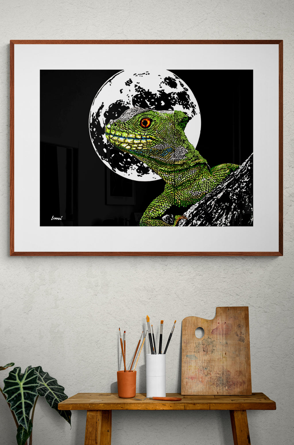 Lizard Original Hand Drawn Wall Art Poster