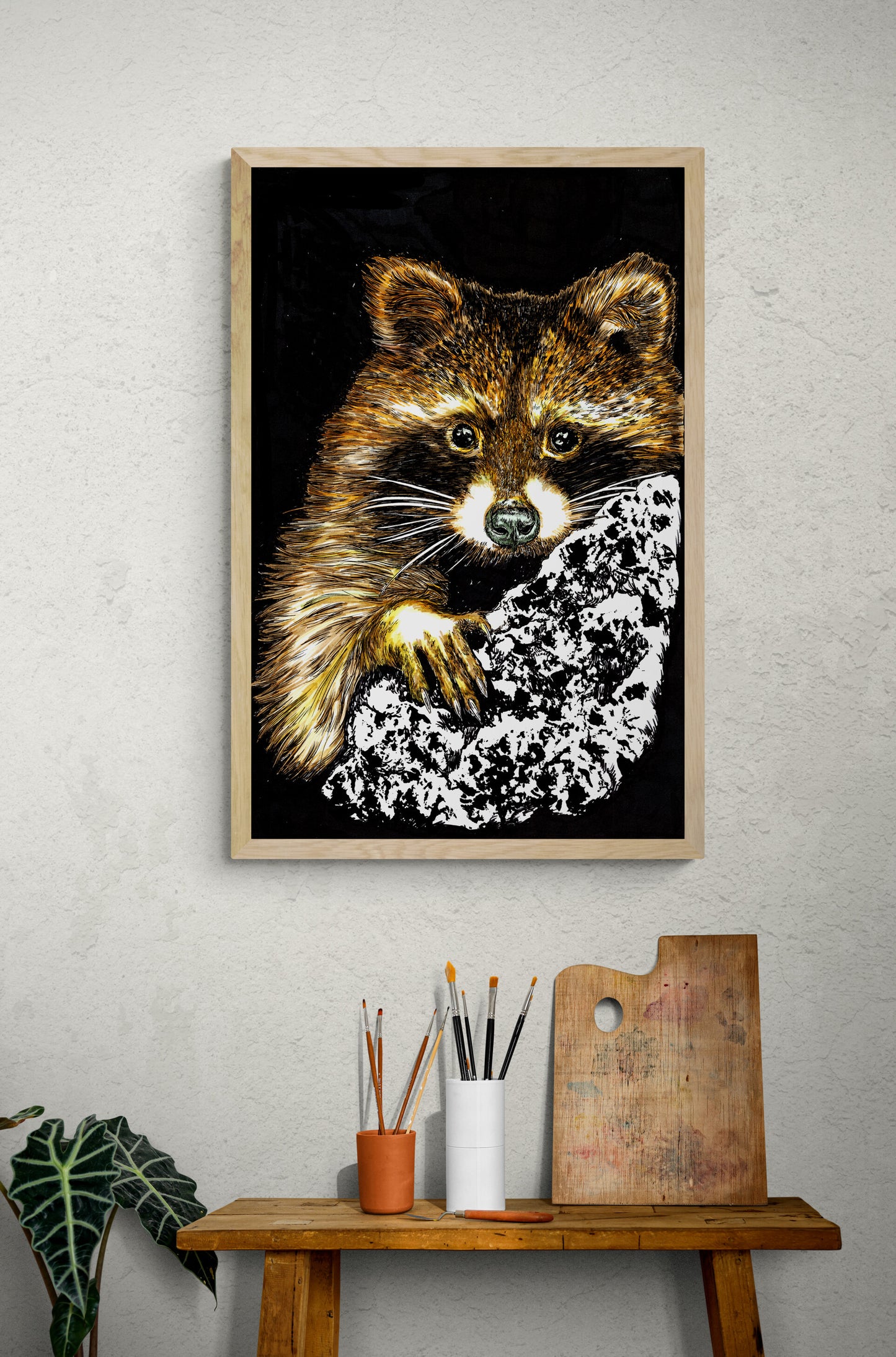Raccoon Wall Art Poster