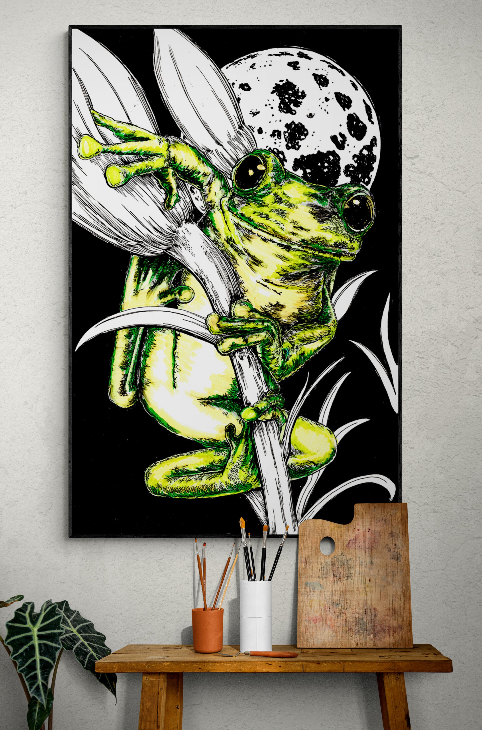 Frog 1 Original Hand Drawn Wall Art Poster