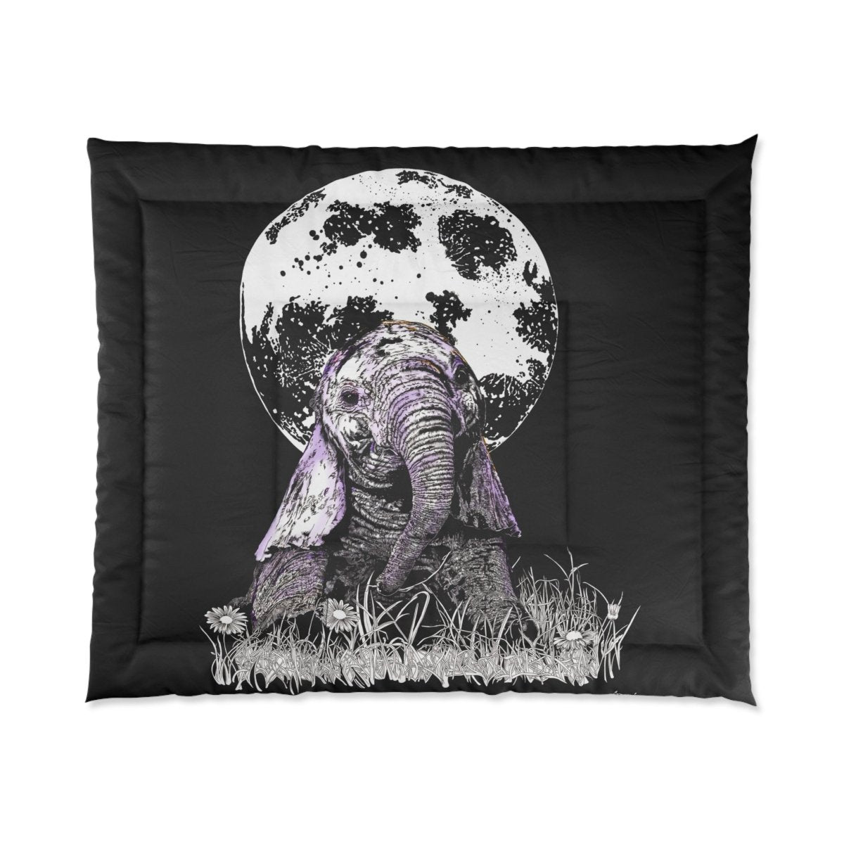 Baby Elephant Comforter - Cozy Bedding for Animal Lovers - Curran Artworks