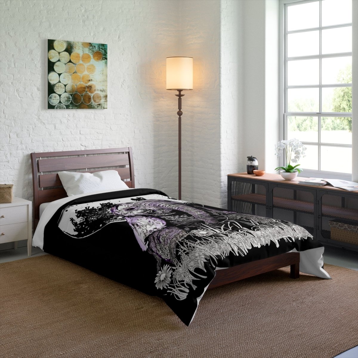Baby Elephant Comforter - Cozy Bedding for Animal Lovers - Curran Artworks