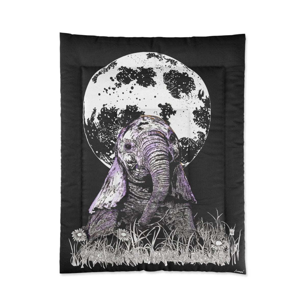 Baby Elephant Comforter - Cozy Bedding for Animal Lovers - Curran Artworks