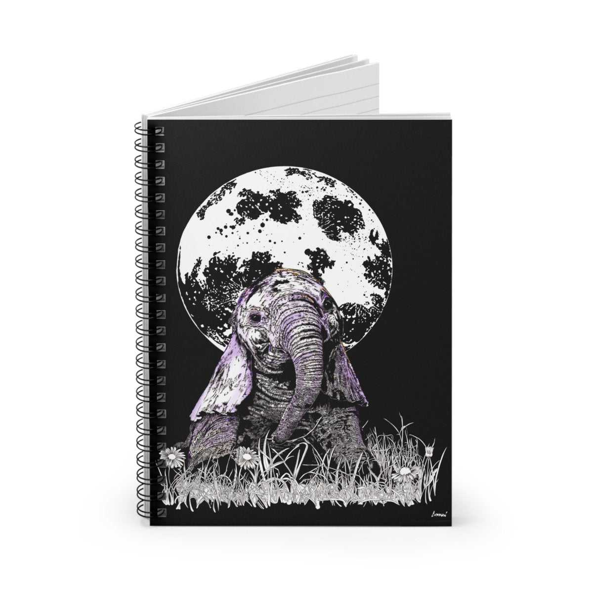 Baby Elephant Spiral Notebook, Ruled Lines for Nature Lovers