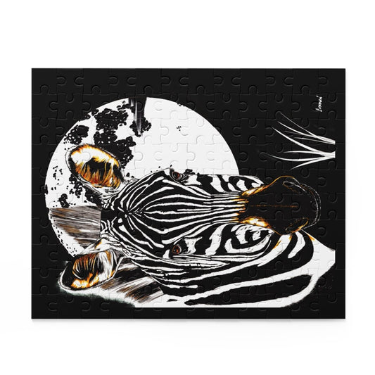 Black and White Zebra Puzzle, Perfect for Animal Lovers and Family Fun - Curran Artworks