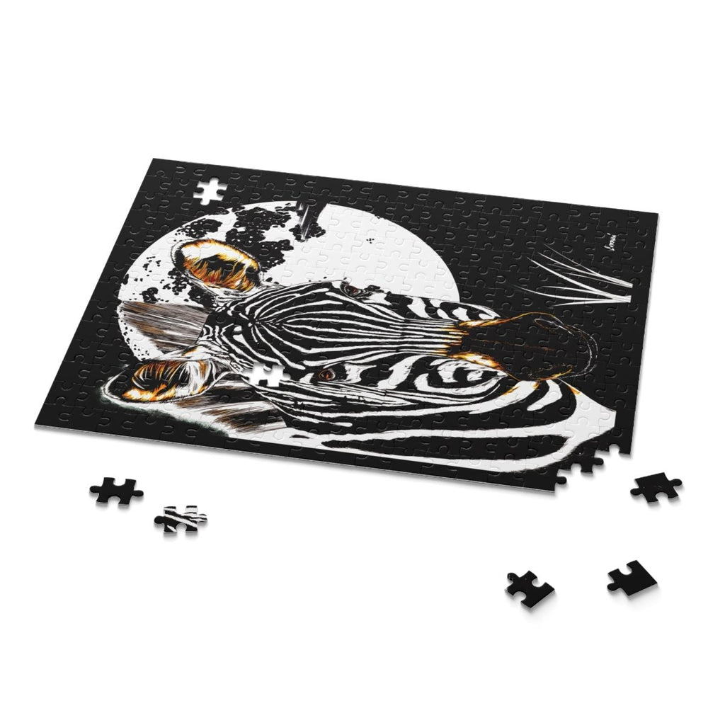 Black and White Zebra Puzzle, Perfect for Animal Lovers and Family Fun - Curran Artworks