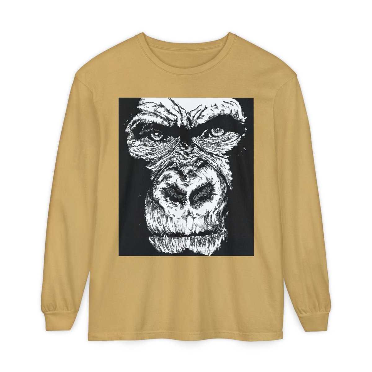 Bold Gorilla Long Sleeve T-Shirt - Unisex Garment-Dyed Tee