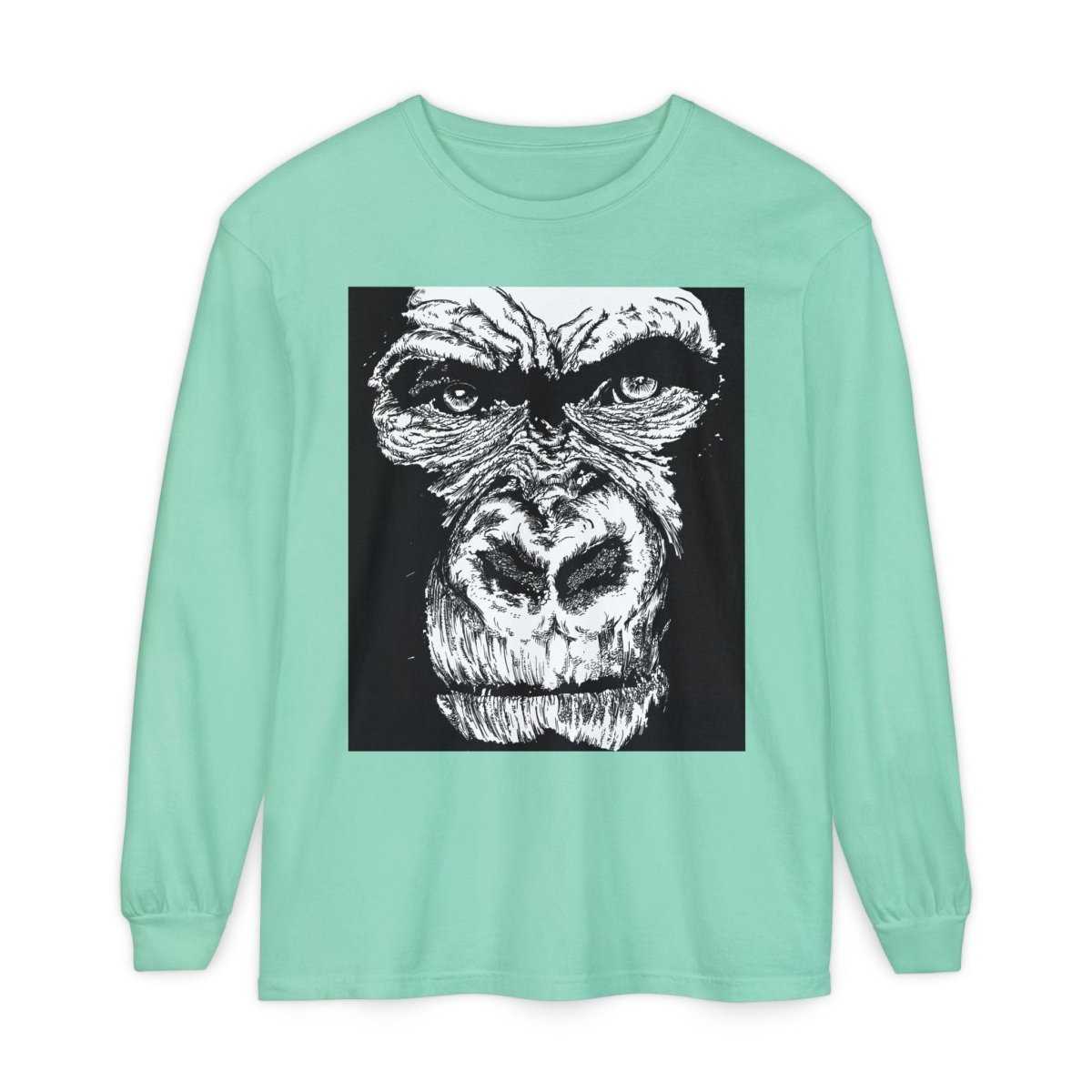 Bold Gorilla Long Sleeve T-Shirt - Unisex Garment-Dyed Tee