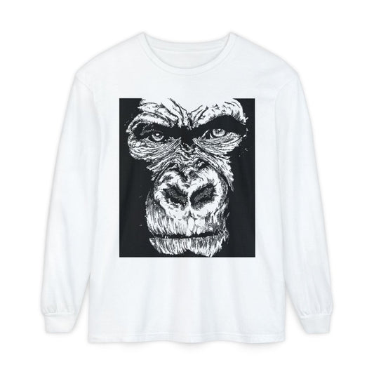 Bold Gorilla Long Sleeve T-Shirt - Unisex Garment - Dyed Tee - Curran Artworks