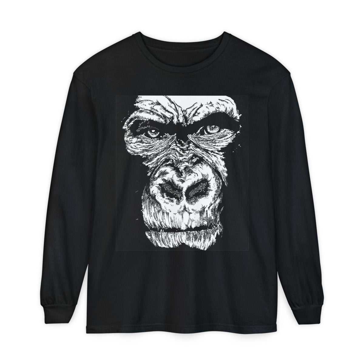 Bold Gorilla Long Sleeve T-Shirt - Unisex Garment-Dyed Tee