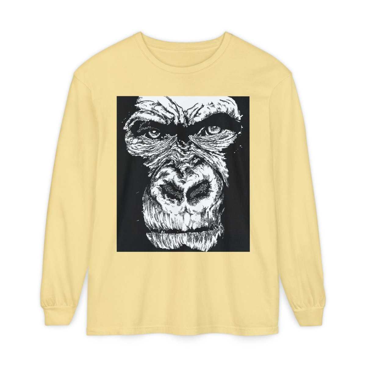 Bold Gorilla Long Sleeve T-Shirt - Unisex Garment-Dyed Tee