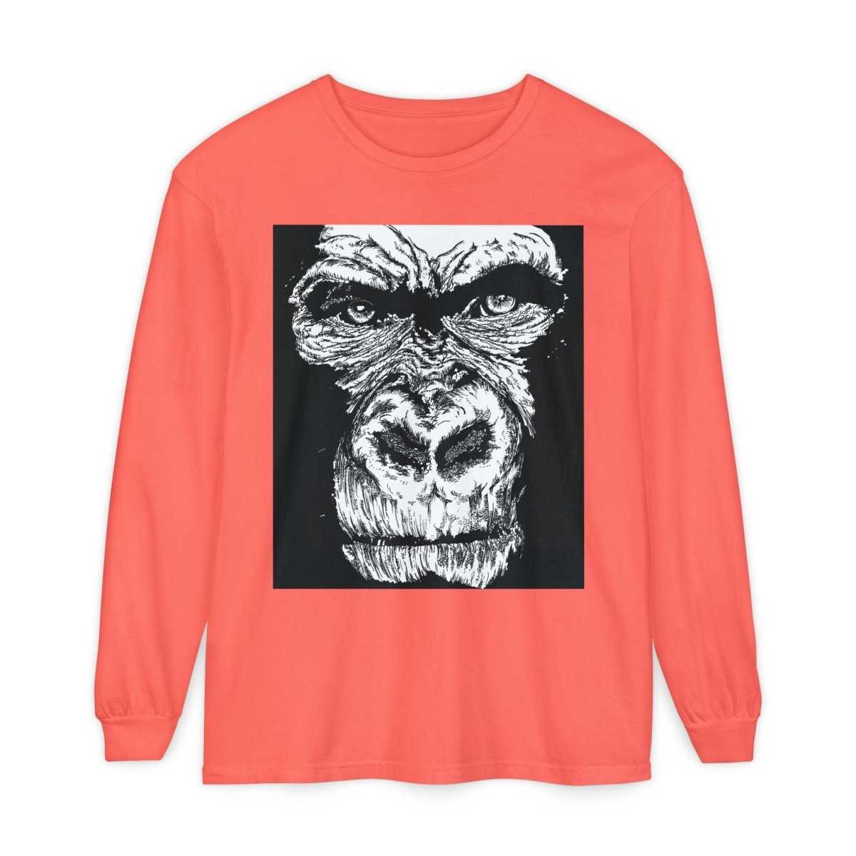 Bold Gorilla Long Sleeve T-Shirt - Unisex Garment-Dyed Tee