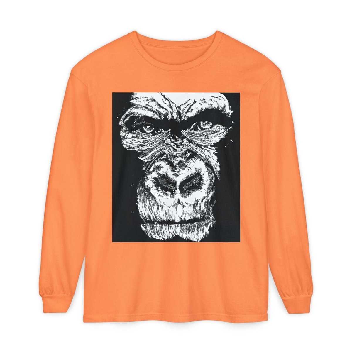 Bold Gorilla Long Sleeve T-Shirt - Unisex Garment-Dyed Tee