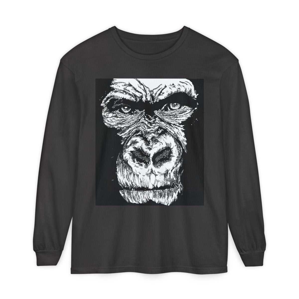 Bold Gorilla Long Sleeve T-Shirt - Unisex Garment-Dyed Tee