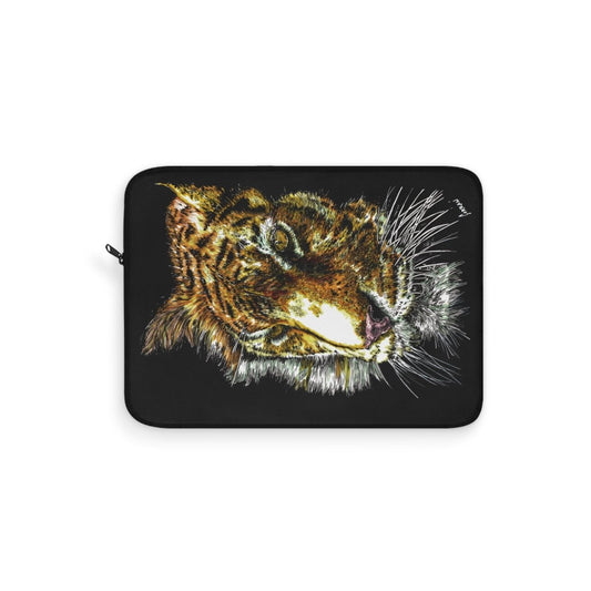 Bold Tiger Print Laptop Sleeve – Stylish Protection for Tech Lovers - Curran Artworks