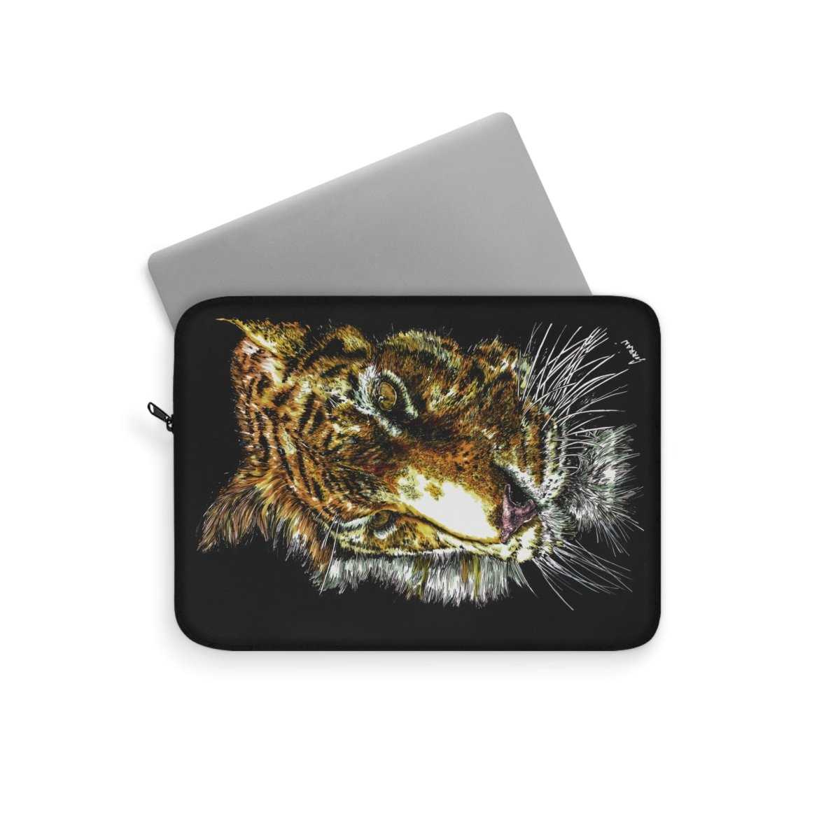 Bold Tiger Print Laptop Sleeve – Protection for Tech Lovers