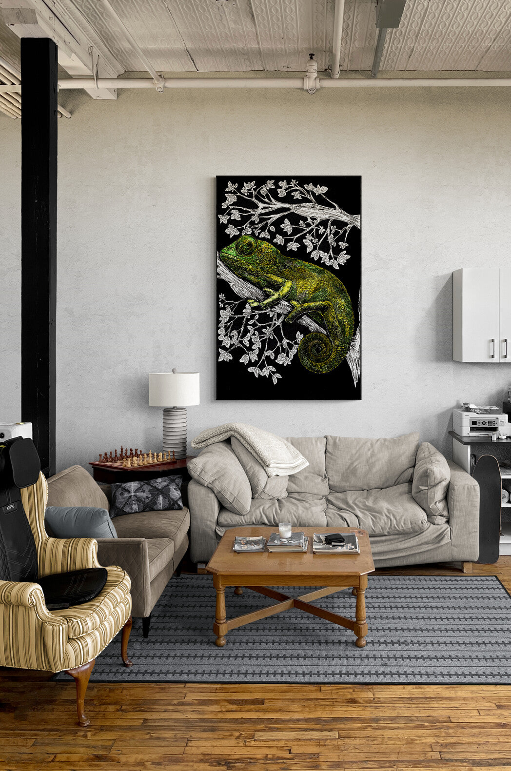 Chameleon 2 Wall Art Poster Print of Original Art