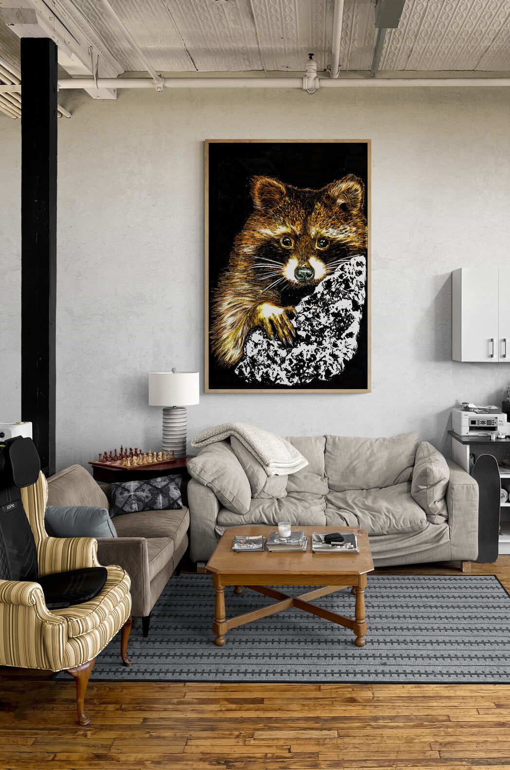 Raccoon Wall Art Poster