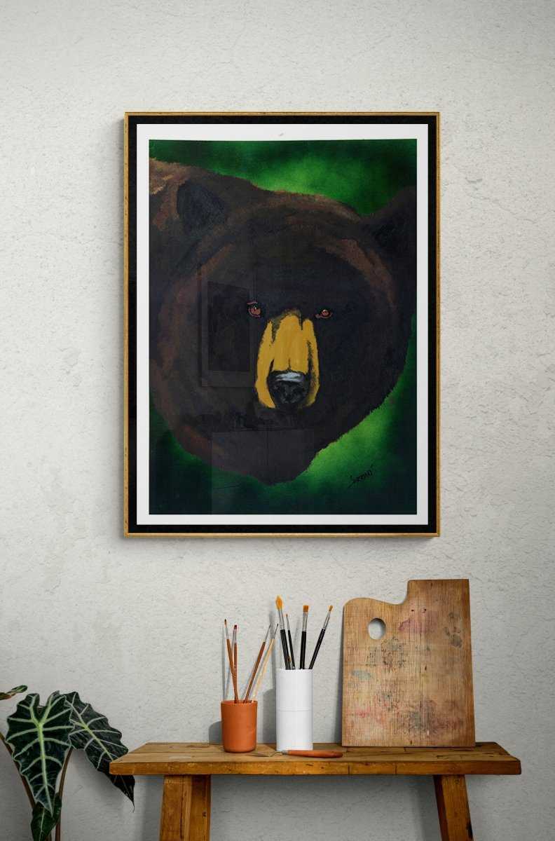 Brown Bear Digital Download of original art by Kris Curran